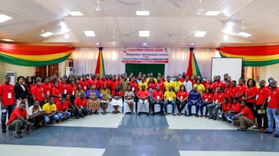 Newly Elected Officers of the National Youth Council of the Trades Union Congress of Ghana.